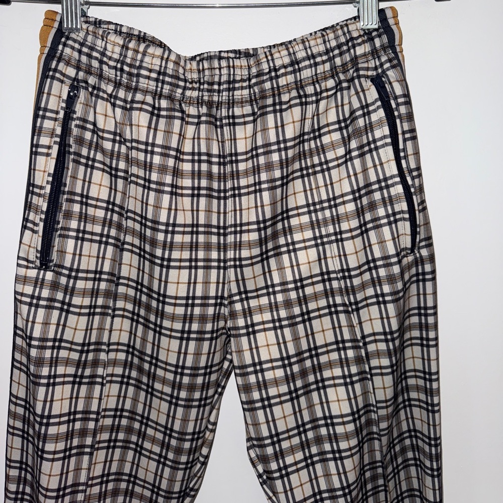 β¨ Urban Outfitters Menβs Plaid Track Pants β Tan/Black β Size S β¨ - Picture 4 of 12